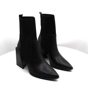 Steve Madden Women's Tackle Block-Heel Knit Sock Booties